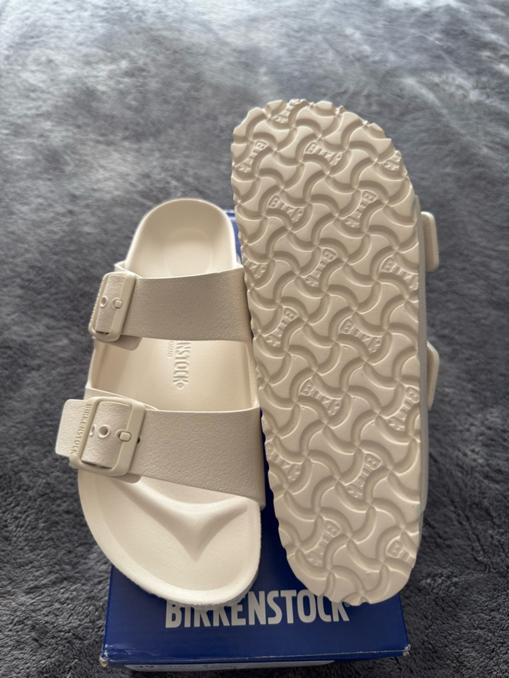 Birkenstock White Kids Two-Strap EVA Sandals